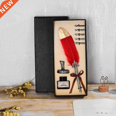 New Vintage Feather Pen Set Birthday Gift Valentine's Da