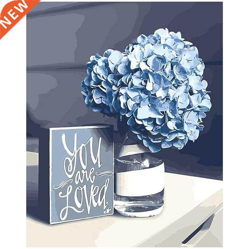 Paint By Numbers Kit for Adults Kids on Canvas with Paintbru