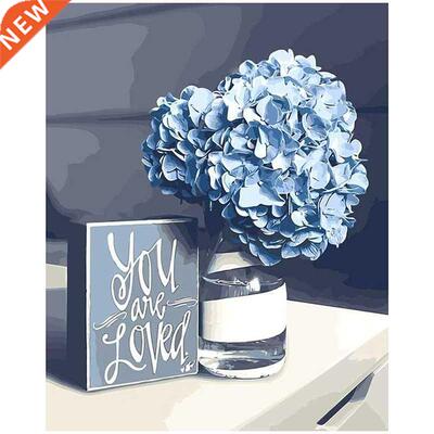 Paint By Numbers Kit for Adults Kids on Canvas with Paintbru