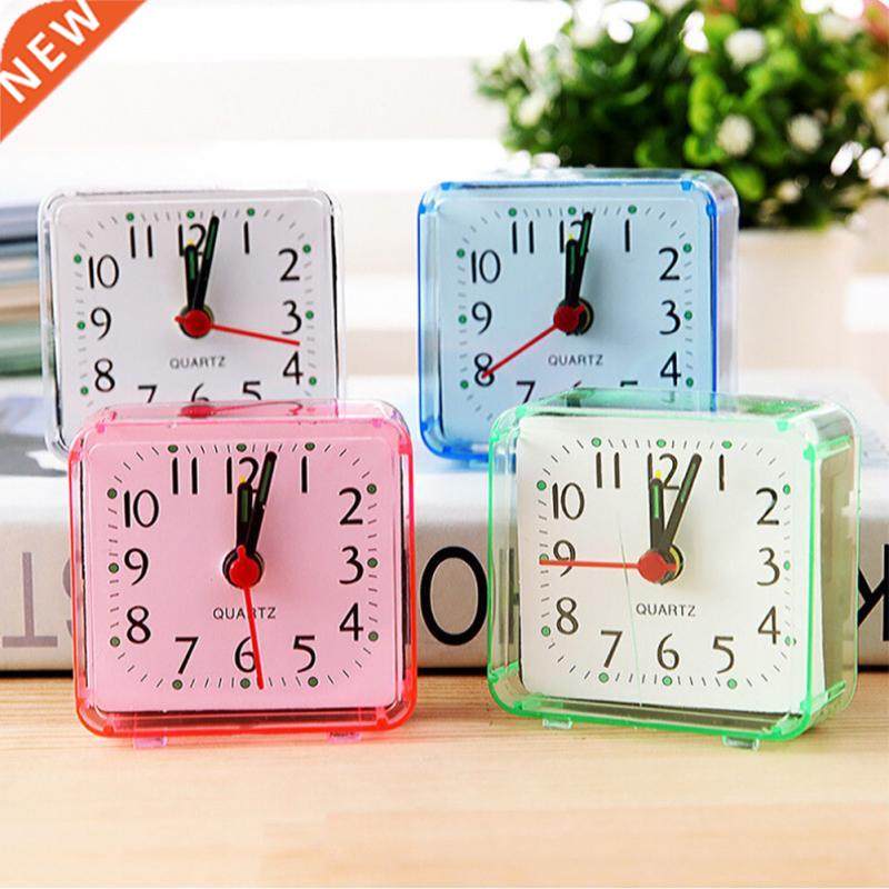 Square Small Bed Compact Travel Quartz Beep Clock Fashion Be