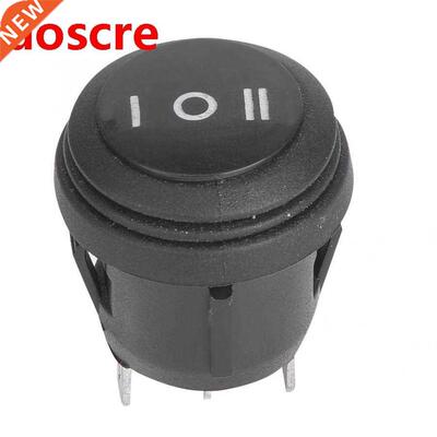 5pcs 3 Position Boat Switch ON/OFF/ON Black Round Snap Rocke