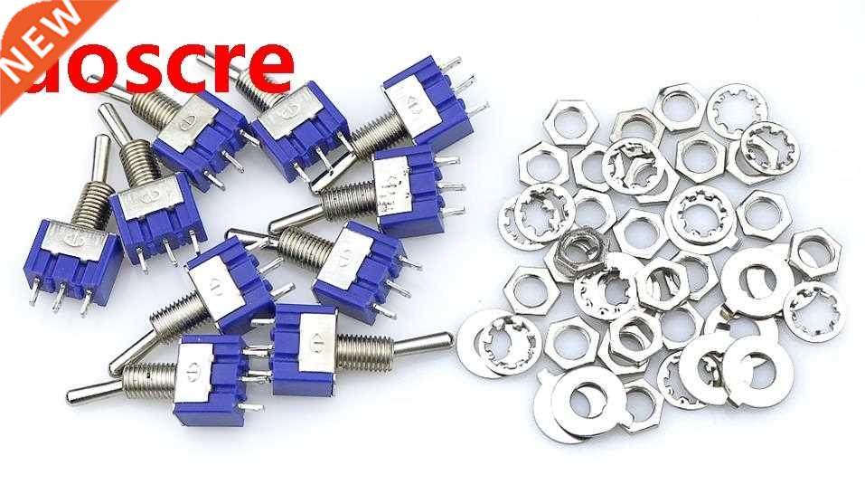 10PCS MTS-102  Pin Single Pole Double Throw ON-ON 6A 125VAC