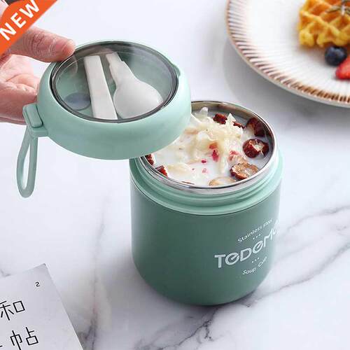 Mini Thermal Lunch Box Food Container with Spoon Stainless S