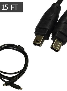 Black IEEE 194 Firewire 400 to Firewire 400 Cable, 4 Pin/4P