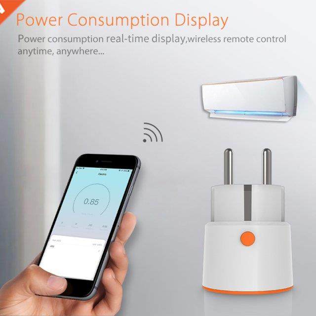 Newet Tuya Smart Zigbee 3.0 Power Plug 16A EU Outlet 3680W M