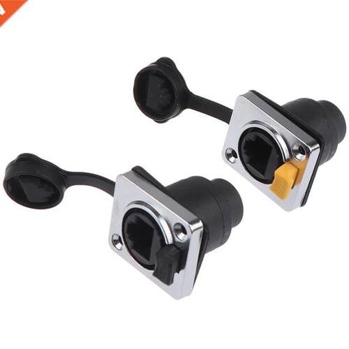 New RJ45 Waterproof Connector 8p8c Female Panel Mount Socket