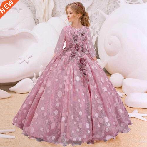 2022 Summer Flower Dress Pageant Kids Dress For Girls Clothe