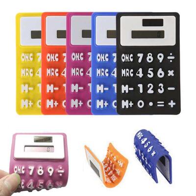 Foldable Soft Silicone Handheld Scientific Solar Calculator