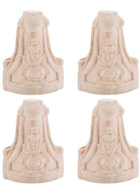 4PCS 10x6cm Europen Style Solid Wood Crved Furniture Foot