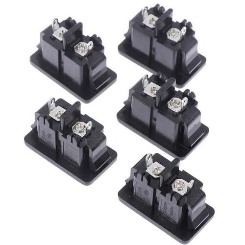 5 Pcs New Hot AC250V 2.5A 2Pin IEC 320 C8 Screw Mount Inlet