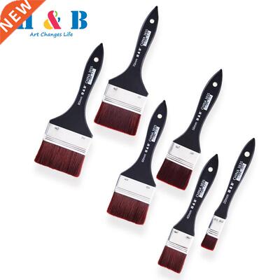 6Sizes Exquisite Watercolor Oil Flat Art Paint Brush Nylon H