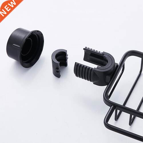 Aluminum Shower Storage Basket Black Bathroom Shelf Single L