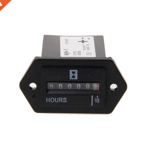 DC 10V-80V Generator Sealed Hour Meter Counter For Boats Tru