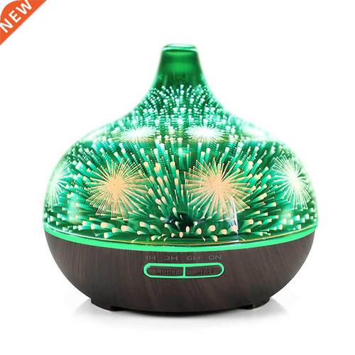 Aroma Essential Oil Silent Diffuser Timing 3D Firework Glass