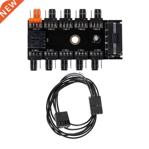 IDE Molex 1 To 10 Way PWM Fan Hub 4-Pin 12V Power Socket PCB