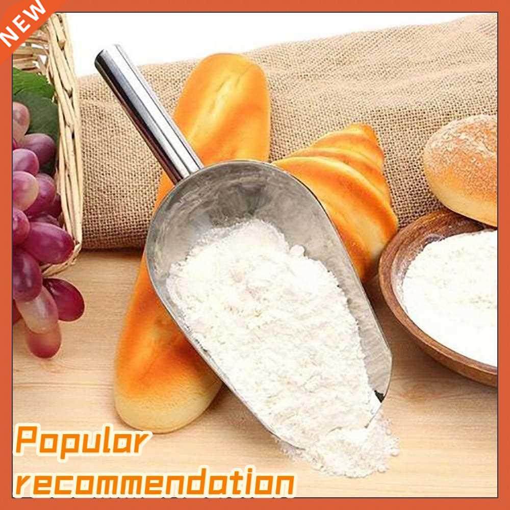 Stainless Steel Ice Cube Scoop Shovels Spoon Kitchen Candy F