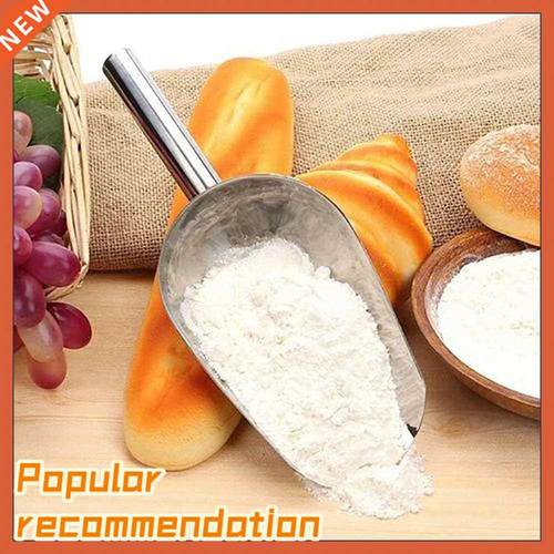 Stainless Steel Ice Cube Scoop Shovels Spoon Kitchen Candy F