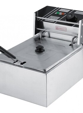 6L Stainless Steel Electric Deep Fryer with Basket for Comme
