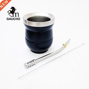 1 Set/Lot Yerba Mate Calabash Gourds Stainless 150 ML Delic