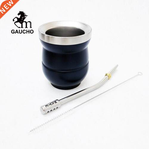 1 Set/Lot Yerba Mate Calabash Gourds Stainless 150 ML Delic
