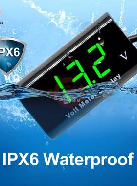 DC 8-18V IPX6 Waterproof Digital Voltmeter for Car Motorcycl