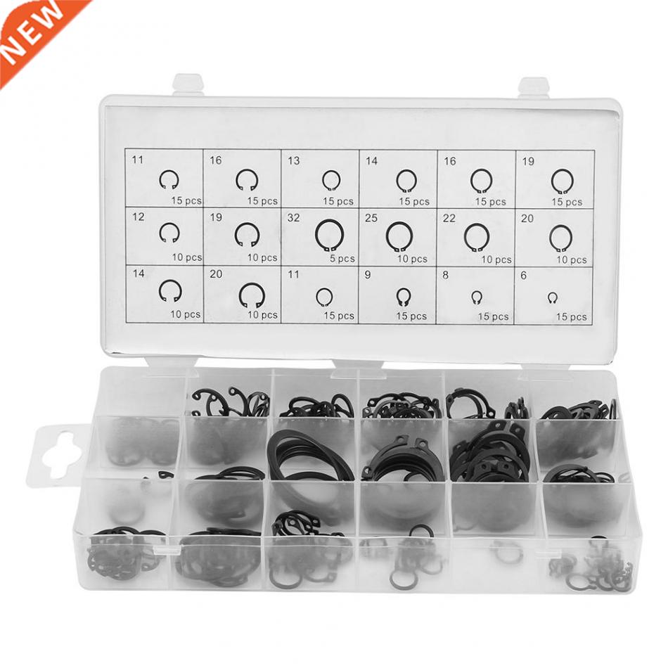 225pcs Circlips C-clip Mosqueton Internal External Washers S