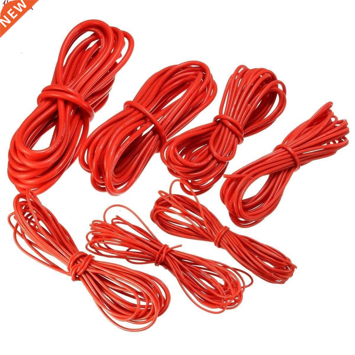 5M Red Silicone Wire Cable 10/12/14/16/18/20/22AWG Flexible