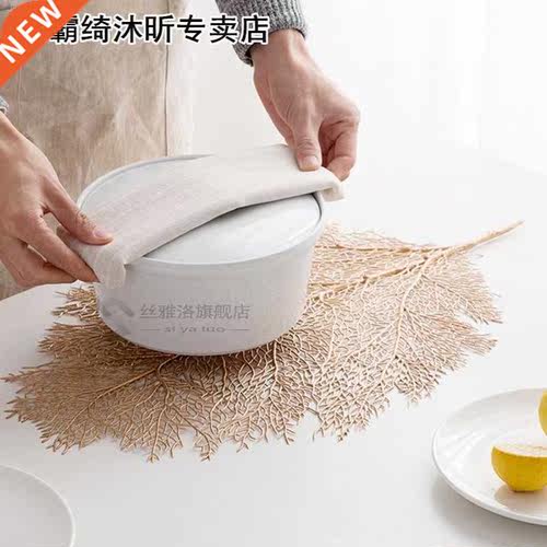 22*15 Inch Dining Table Leaf Placemats Simulation Coral Bran