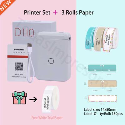 Nmbot D110 Label Maker Machne Mn Pocket Thermal Label P