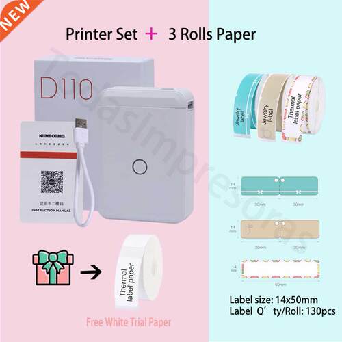 Nmbot D110 Label Maker Machne Mn Pocket Thermal Label P