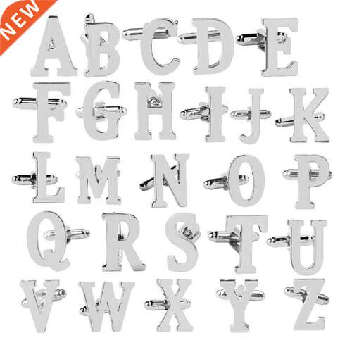 One Pair Male Formal Business Shirt Initial Letter Fashion M