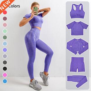 Seamless Yoga Set Women Workout Sportswear Gym Clothing Fitn