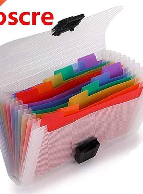 13 Pockets Mini File Folders Expandable Rainbow Multi-Layer