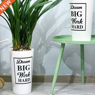 Plant Pot Cover Indoor Plastic Rattan Flower Cover Round Mo