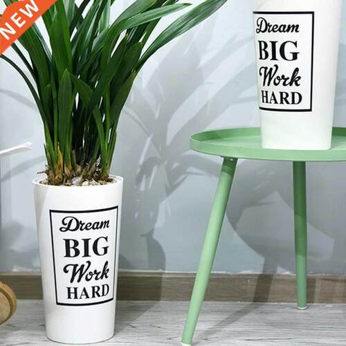 Plant Pot Cover Indoor Plastic Rattan Flower Cover Round Mo