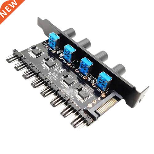 Computer Case Fan 3Pin/4Pin Speed Controller Hub Eight-Way S
