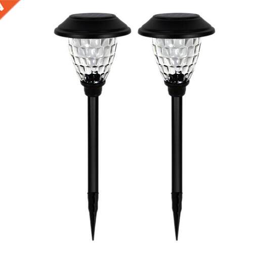 2 Pack Solar Pathway Lights Outdoor Garden Lights Bright Whi