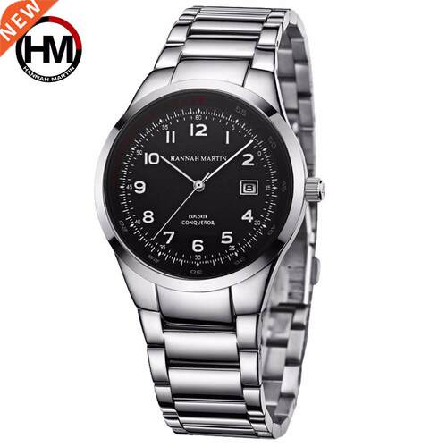 2020 Hannah Martin Men	s Watch Full Steel Waterproof Watc