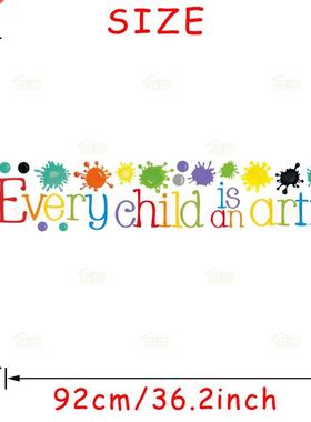 *Every Chld s an Artst Decal Wall er Bedroom Baby Kds Pl