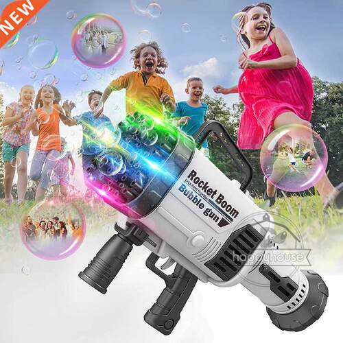 132 64 Hole Gatling Bubble Machine for Child Launcher Bazook