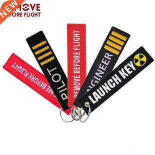 Remove Before Flight Keychain Jewelry Embroidery Engineer Ke