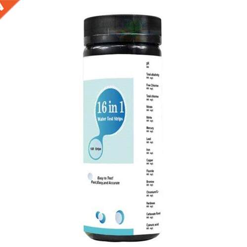 100PCS 16-In-1 Drinking Water Quality Test Strip Tap Water Q