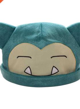 31cm in Diameter Pokemon Snorlax Pikachu Plush Cap Kawaii Hu