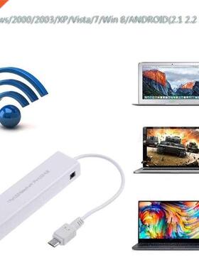 Micro USB 2.0 HUB to Network LAN Adapter Ethernet RJ45 with
