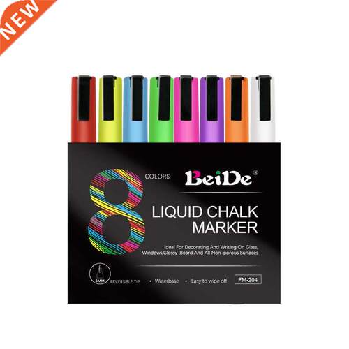Liquid Chalk Markers, 8 Pack of Neon Chalk Pens, For Nonporo