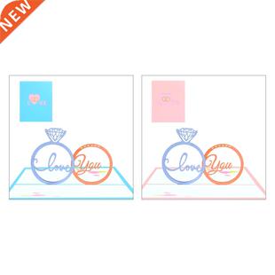 3D Diamond Ring Paper Card Valentine's Day Love Bles