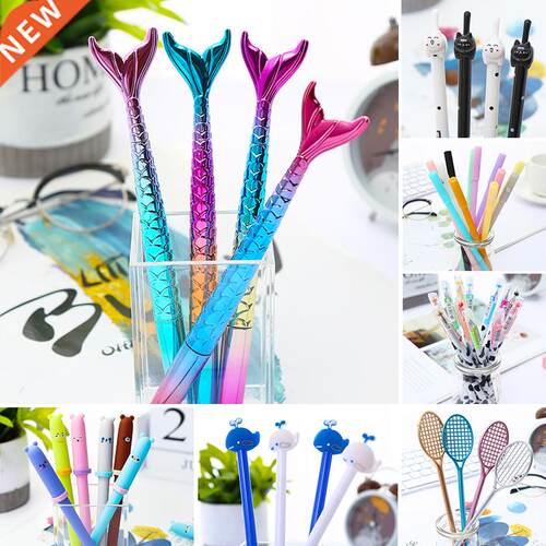 Korean Cute Kawaii Cactus Gel Pens Funny Flamingo Unicorn M