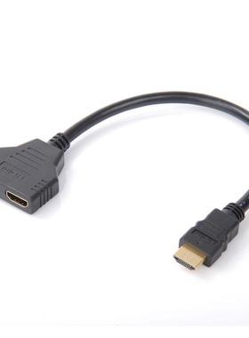 1 In 2 Out Hdmi Converter Connect Cable Cord 2 Dual Port Y S