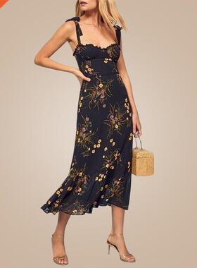 D.Nale K 2022 Elegant Vintage Floral Dress Sweetheart Ne S