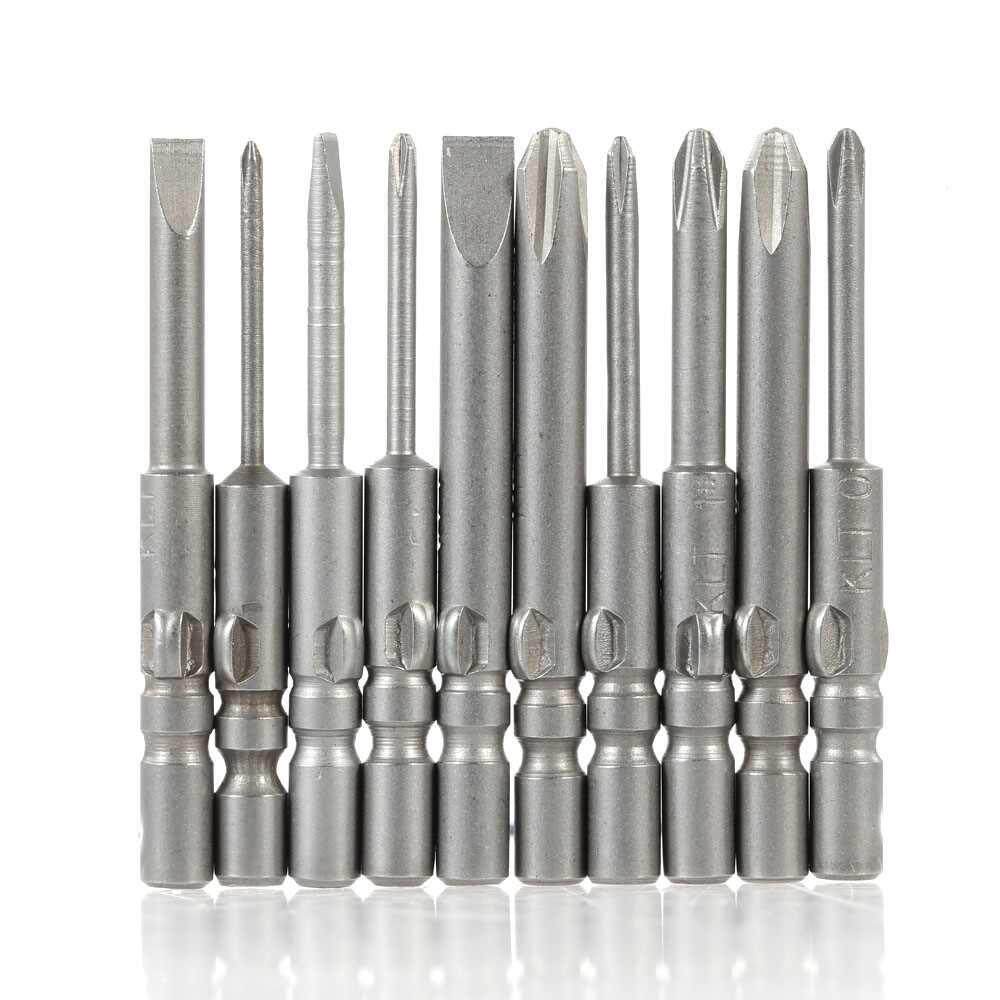 Electric Screwdriver with 10pcs Bits Stepless Speed AC110V-